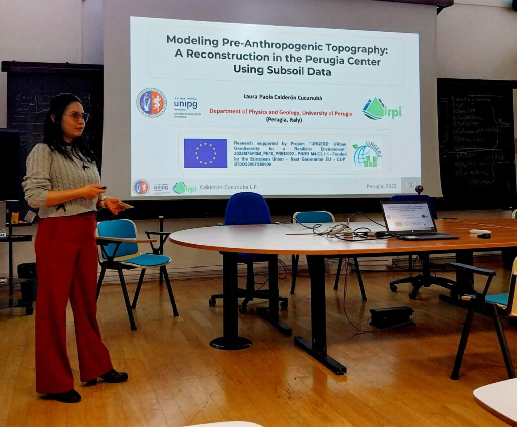 Laura Paola presenting her work within the project @CNR IRPI, 18/02/2025